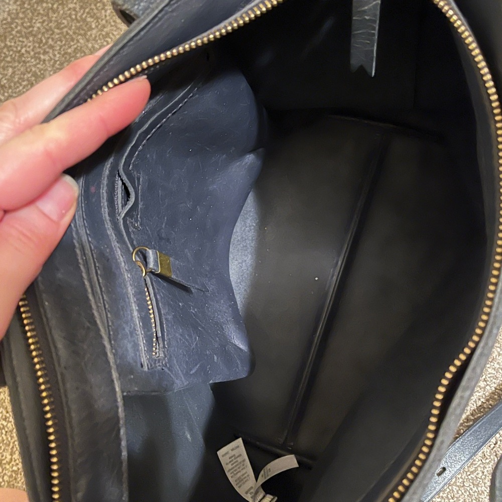 Madewell The Zip-Top Medium Transport Tote leather purse bag Crossbody Shoulder - Picture 5 of 15